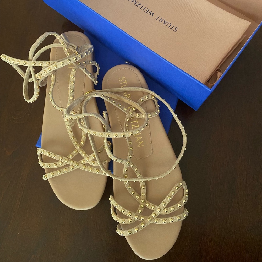 Stuart Weitzman Leya Bead Flat View 4